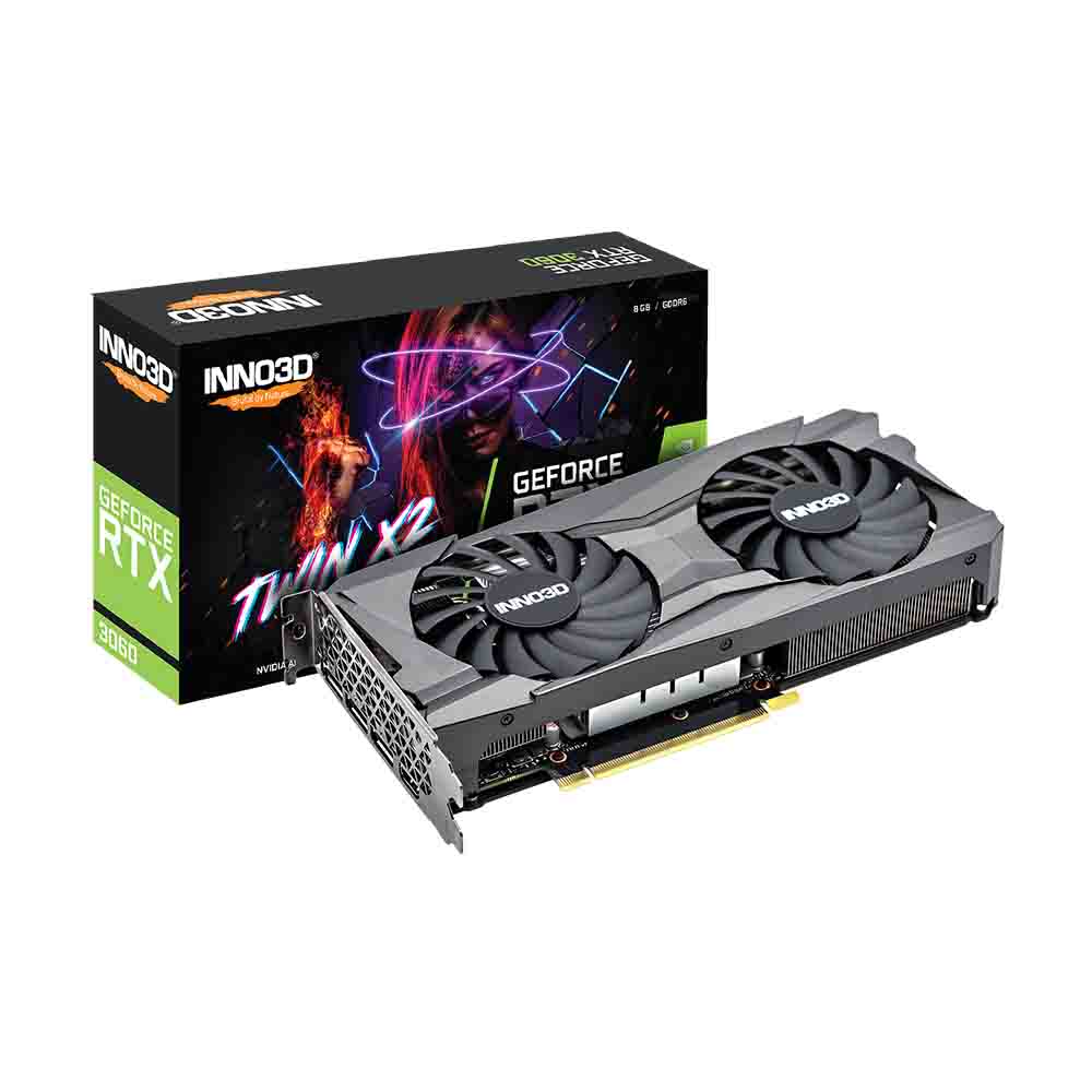 کارت گرافیک (8GB) INNO3D GeForce RTX 3060 TWIN X2