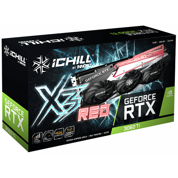 کارت گرافیکی(8GB) INNO3D GeForce RTX 3060Ti ICHILL X3 RED LHR