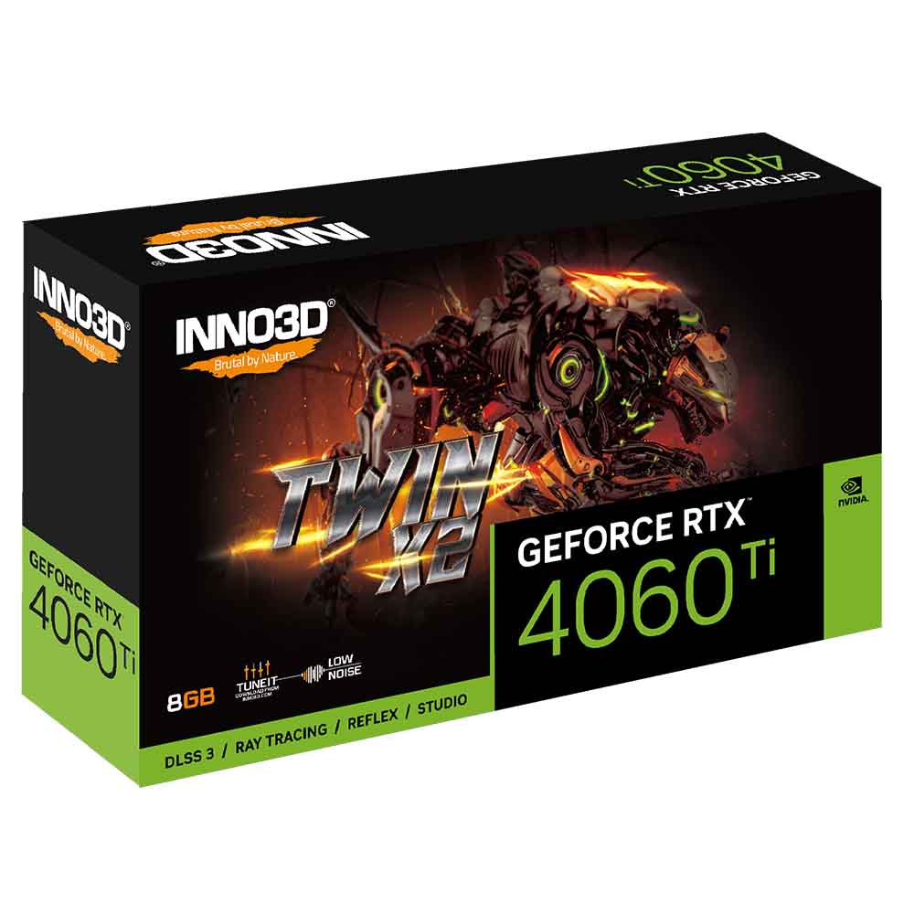 کارت گرافیک (8GB) INNO3D GeForce RTX 4060Ti TWIN X2