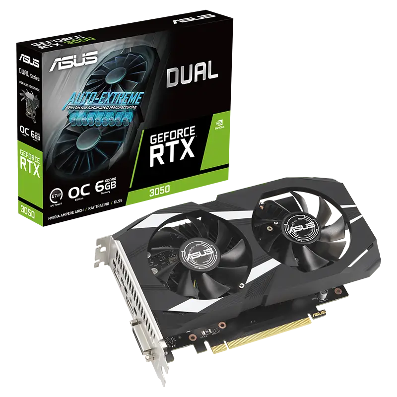 کارت گرافیک ASUS GeForce RTX 3050 OC Edition Dual 6GB